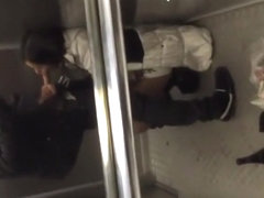 Floozy sucks and makes me cum in elevator
