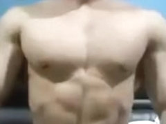 Korean bodybuilder jerking off 2