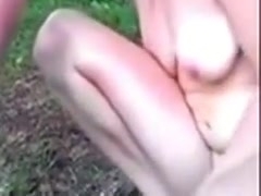  immature cutie Sucks 2 weenies in public woods on home episode