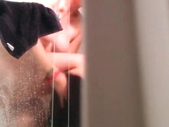 Chubby mature wife spied taking shower