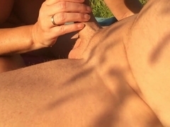 Dutch Milf Outdoor Cum party with lots of strangers