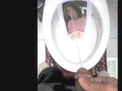 9 guys piss on 1 girl's picture - piss tribute compilation