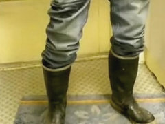 nlboots - rubber boots, in nature's garb feet, socks, jeans, urinate