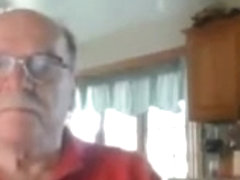 Wanking Grandpa Almost Gets Caught