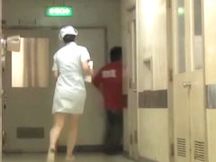 Naughty Japanese bottom sharking for the hospital nurse