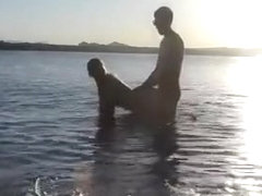 Fucking the gf in the sea. a speedboat busted us.