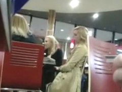 masturbating to girls in restaurant