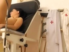 Tiny teen leaked pussy check-up hidden cam video