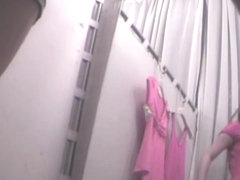 Real Barbie in pink dress change room voyeur erotica