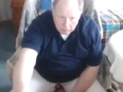 Grandpa cum on webcam 2