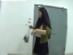 Chinese dude follows a girl and jerking off