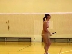 Girl undressed because she wants to be a good badminton player