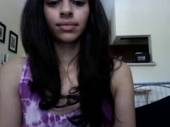 Beautiful Arabian teen shows her yummy pussy on webcam