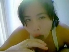 Hot video of my Asian GF sucking