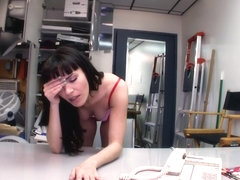 Cock crazy blowjob in the office