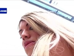 Brazilian booty tgirl jerking until cumshot