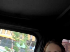 Izzy is busy with sucking Prestonâ€™s cock in the car
