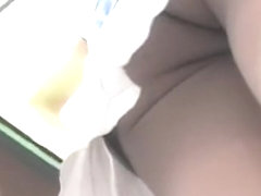 Teenie upskirt with such an erotic naked booty on cam