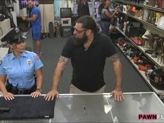 Ms Police Officer pawns pussy and pounded by pawnkeeper
