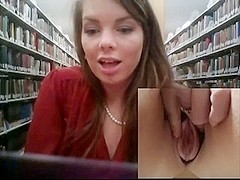 Masturbating in a library for Joey