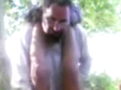 Indian girl gets missionary fucked on the ground in the forest upskirt