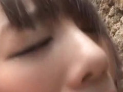 Airi Suzumura nice Asian teen enjoys outdoor sex