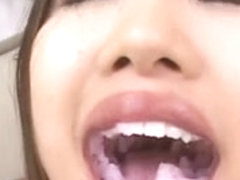 Azusa Ayano enjoys sex cream on food