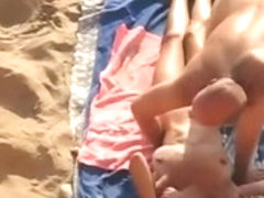 Naked Beach - a voyeurs POV - amazing face close-ups