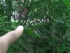 Ebon hard fuck hotty in the forest for 200 euros