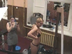 Blonde in gym on hidden camera