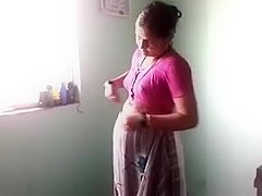 Desi aunty wearing raiment after hard fuck