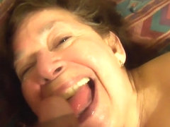 mexican granny loves to suck dick and plays with her dildo