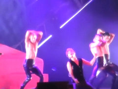 Sexy asian twink fucks girls on stage then fucked by male strippers