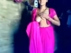 Red Saree Indian Aunty Boob Showcase