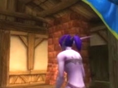 Female night elf smothers small girl with her ass
