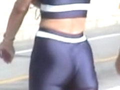 Young candid ass in sports shorts spied in the street 03a