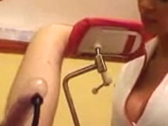 Naughty nurse fucks a guy in the doctor's office