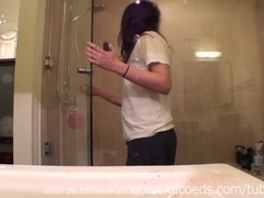 College Teen Filming Herself Masturbating Showering